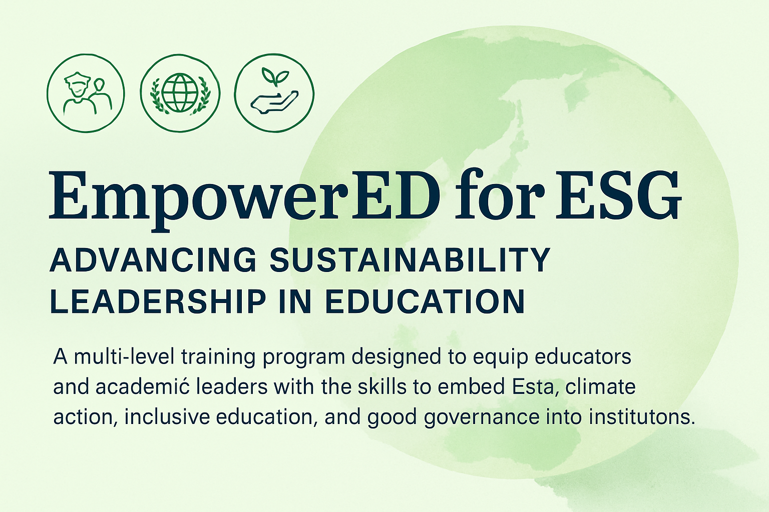 Building Awareness & Laying the Foundations for ESG in Education